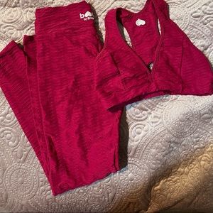 Booty by Brabants original Leggings and Sports Bras in red